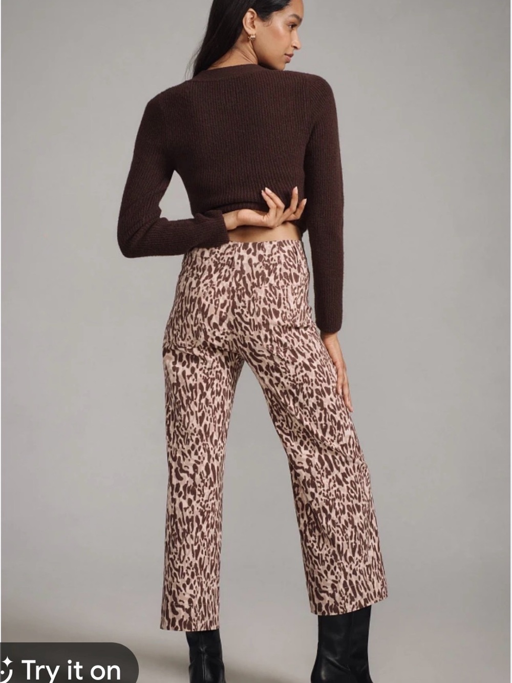 Maeve the Colette wide leg print crop